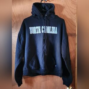 North Carolina Black Hoodie By Noble Wear Sz XL